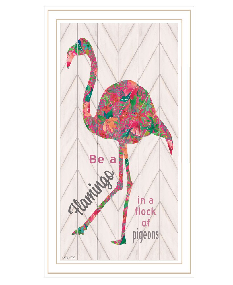 Be A Flamingo Black Framed Wall Art