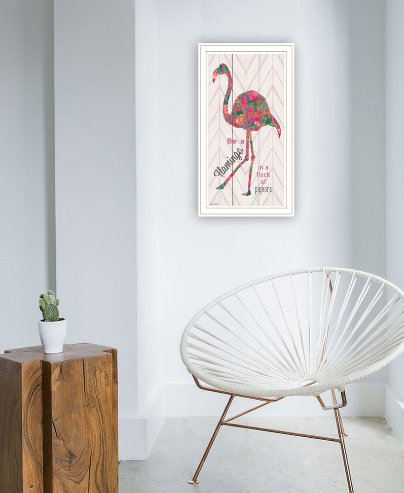 Be A Flamingo Black Framed Wall Art