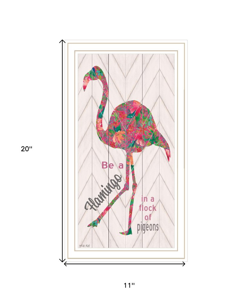Be A Flamingo Black Framed Wall Art