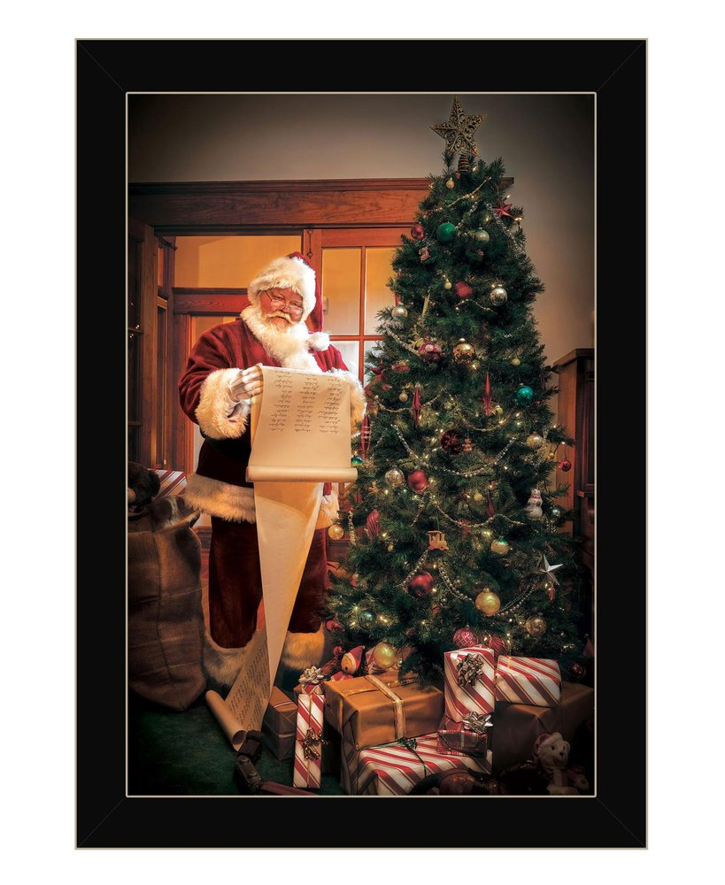 Naughty Or Nice Black Framed Print Wall Art