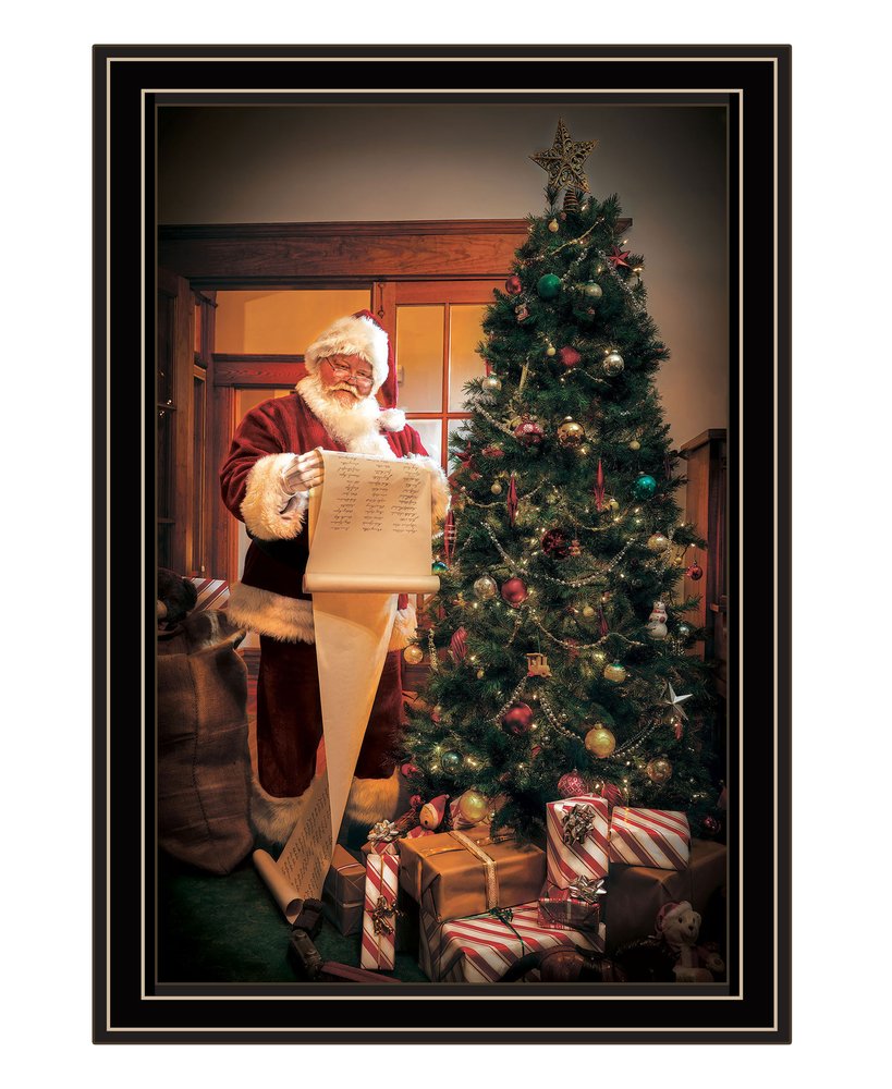 Naughty Or Nice Black Framed Print Wall Art
