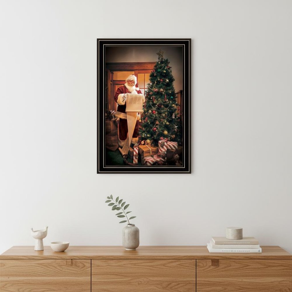 Naughty Or Nice Black Framed Print Wall Art