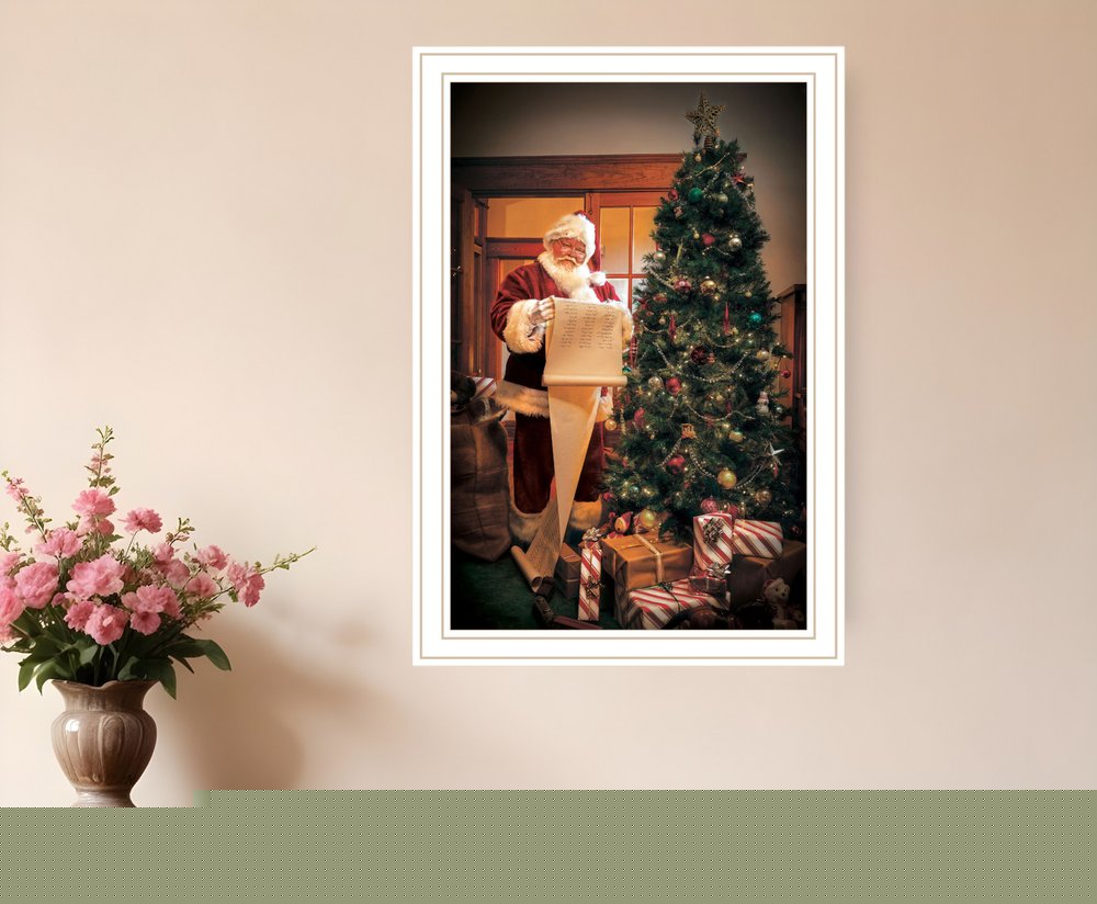 Naughty Or Nice Black Framed Print Wall Art