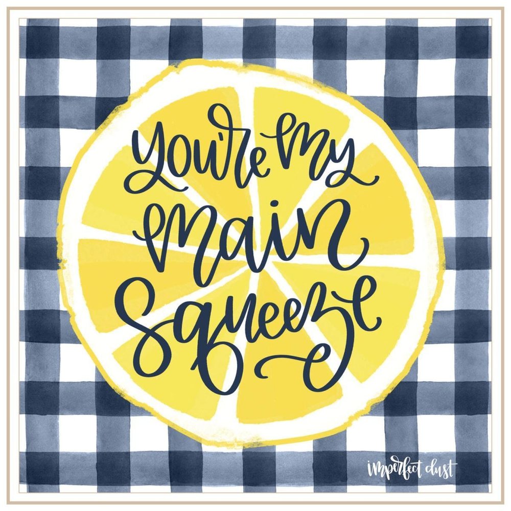 Main Squeeze White Framed Print Wall Art