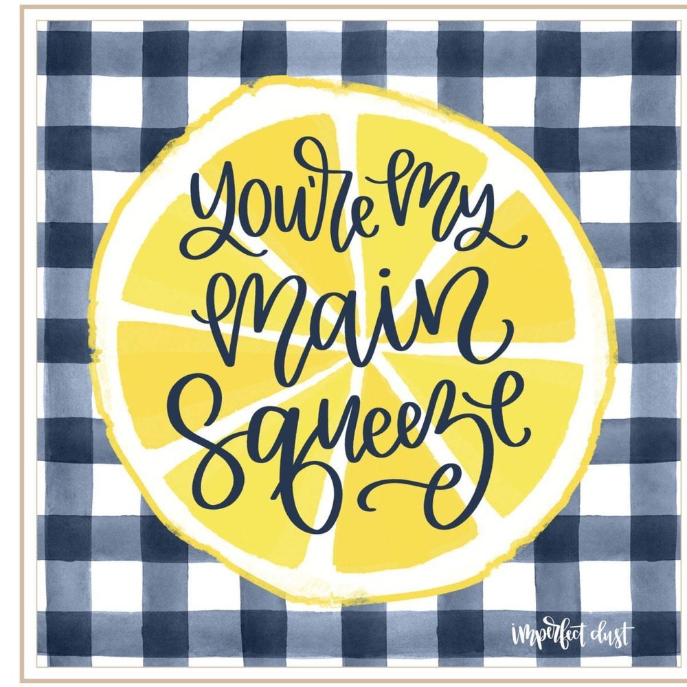 Main Squeeze White Framed Print Wall Art