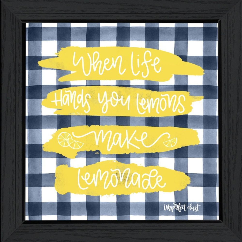 Make Lemonade Black Framed Print Wall Art