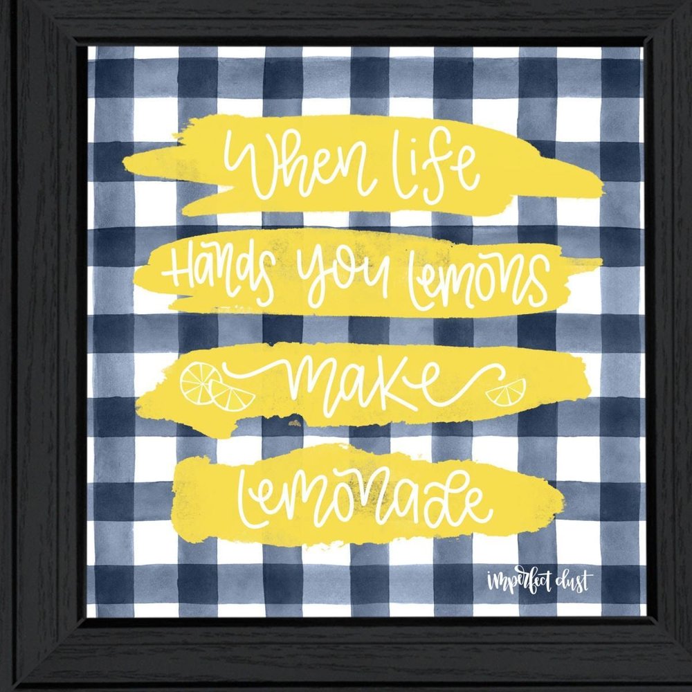 Make Lemonade Black Framed Print Wall Art