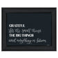 Grateful For Everything Black Framed Print Wall Art