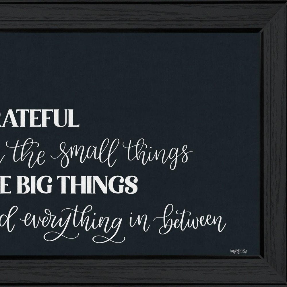 Grateful For Everything Black Framed Print Wall Art