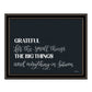 Grateful For Everything Black Framed Print Wall Art