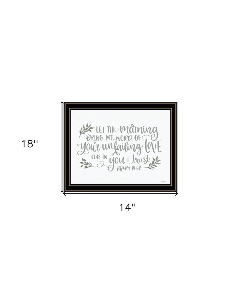 Your Unfailing Love Black Framed Print Wall Art