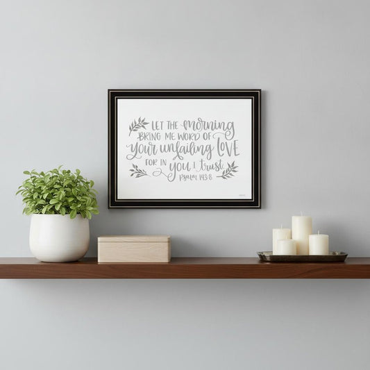 Your Unfailing Love Black Framed Print Wall Art