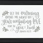Your Unfailing Love Black Framed Print Wall Art