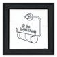 Empty Toilet Paper Roll Black Framed Print Wall Art