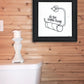 Empty Toilet Paper Roll Black Framed Print Wall Art