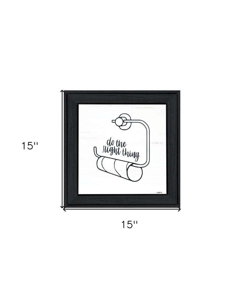 Empty Toilet Paper Roll Black Framed Print Wall Art