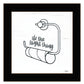 Empty Toilet Paper Roll Black Framed Print Wall Art