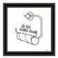 Empty Toilet Paper Roll Black Framed Print Wall Art