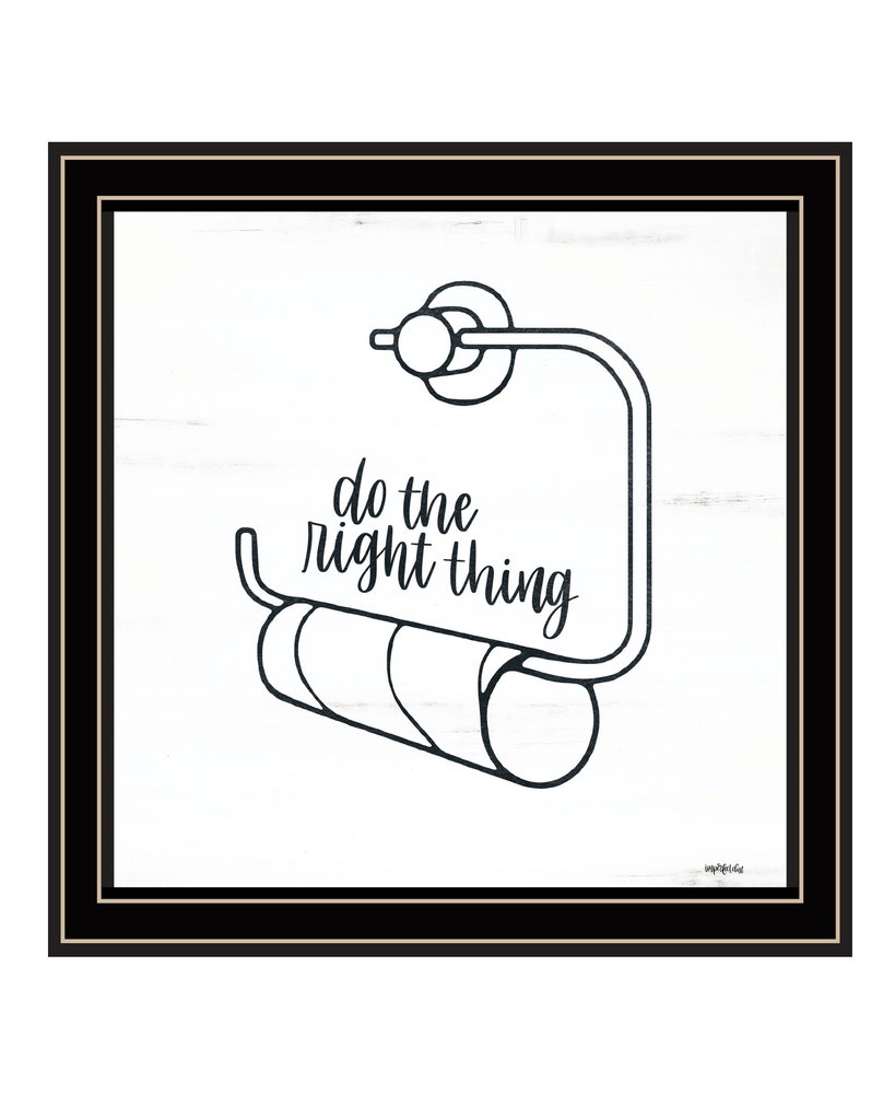 Empty Toilet Paper Roll Black Framed Print Wall Art