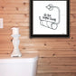 Empty Toilet Paper Roll Black Framed Print Wall Art