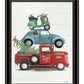 Holiday Travels Black Framed Print Wall Art