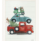 Holiday Travels Black Framed Print Wall Art