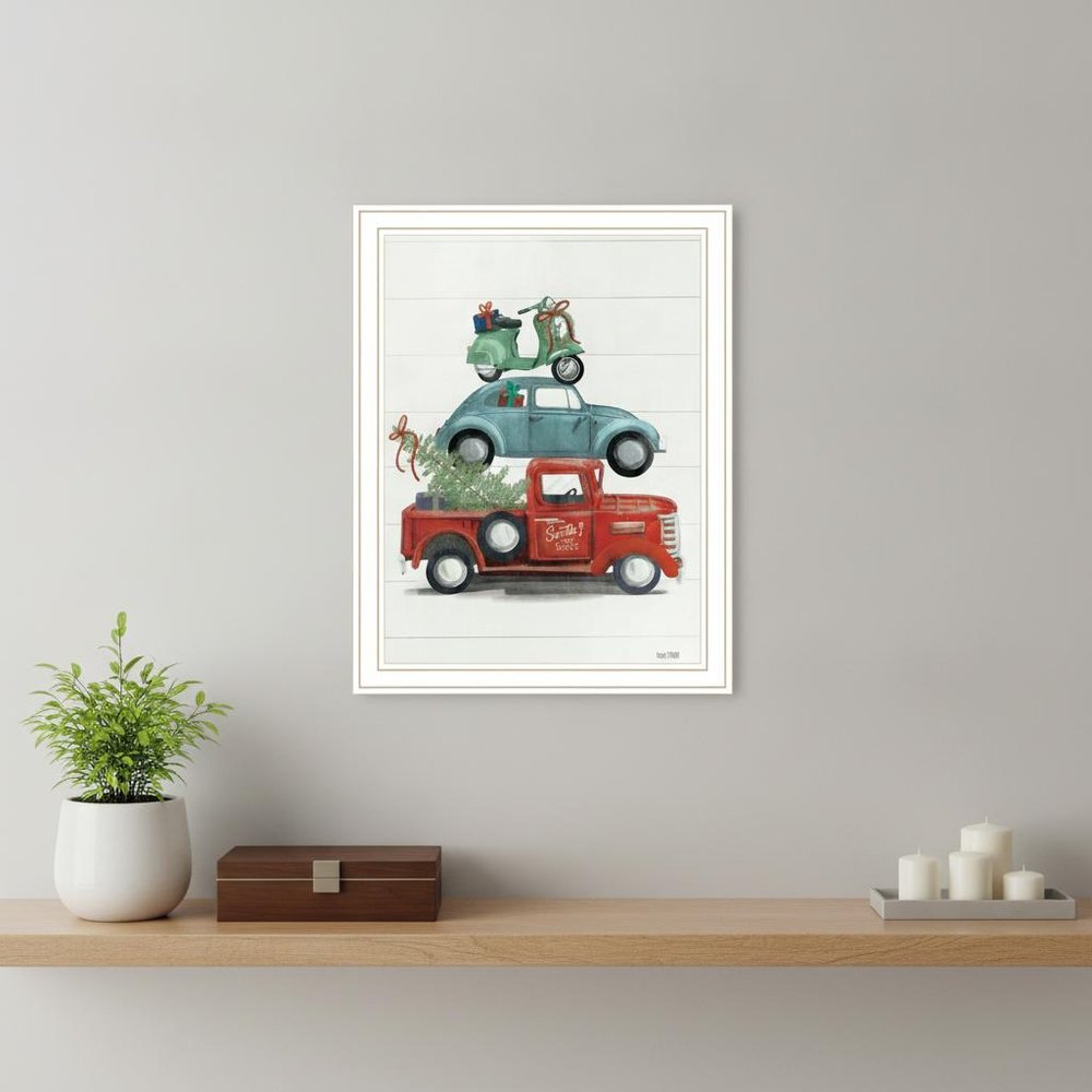 Holiday Travels Black Framed Print Wall Art