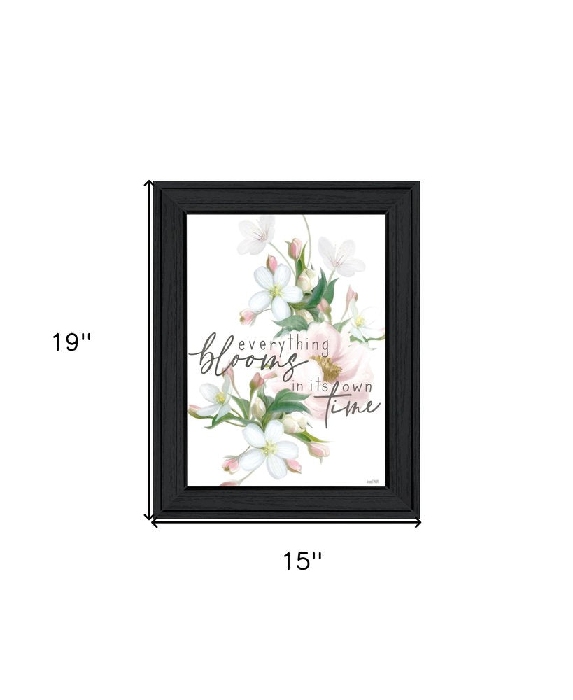 Everything Bloom Black Framed Print Wall Art