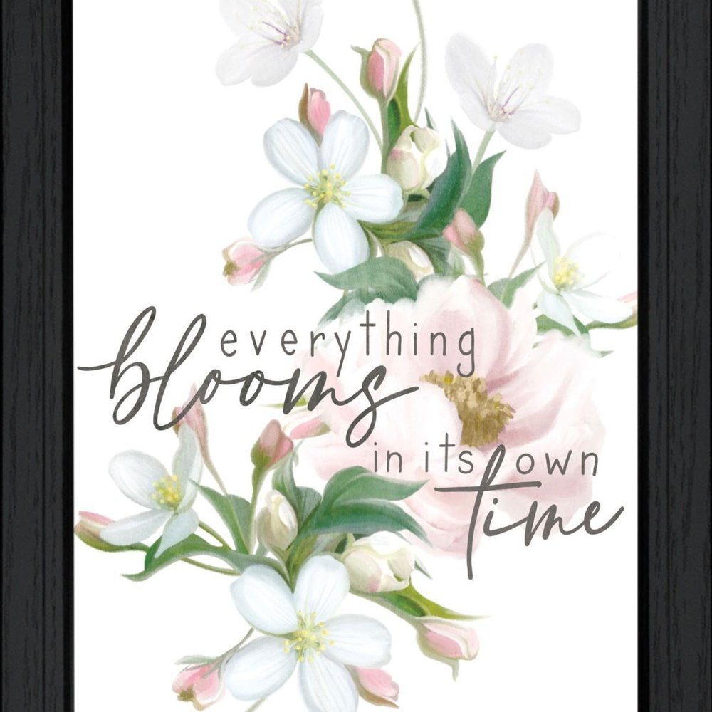 Everything Bloom Black Framed Print Wall Art
