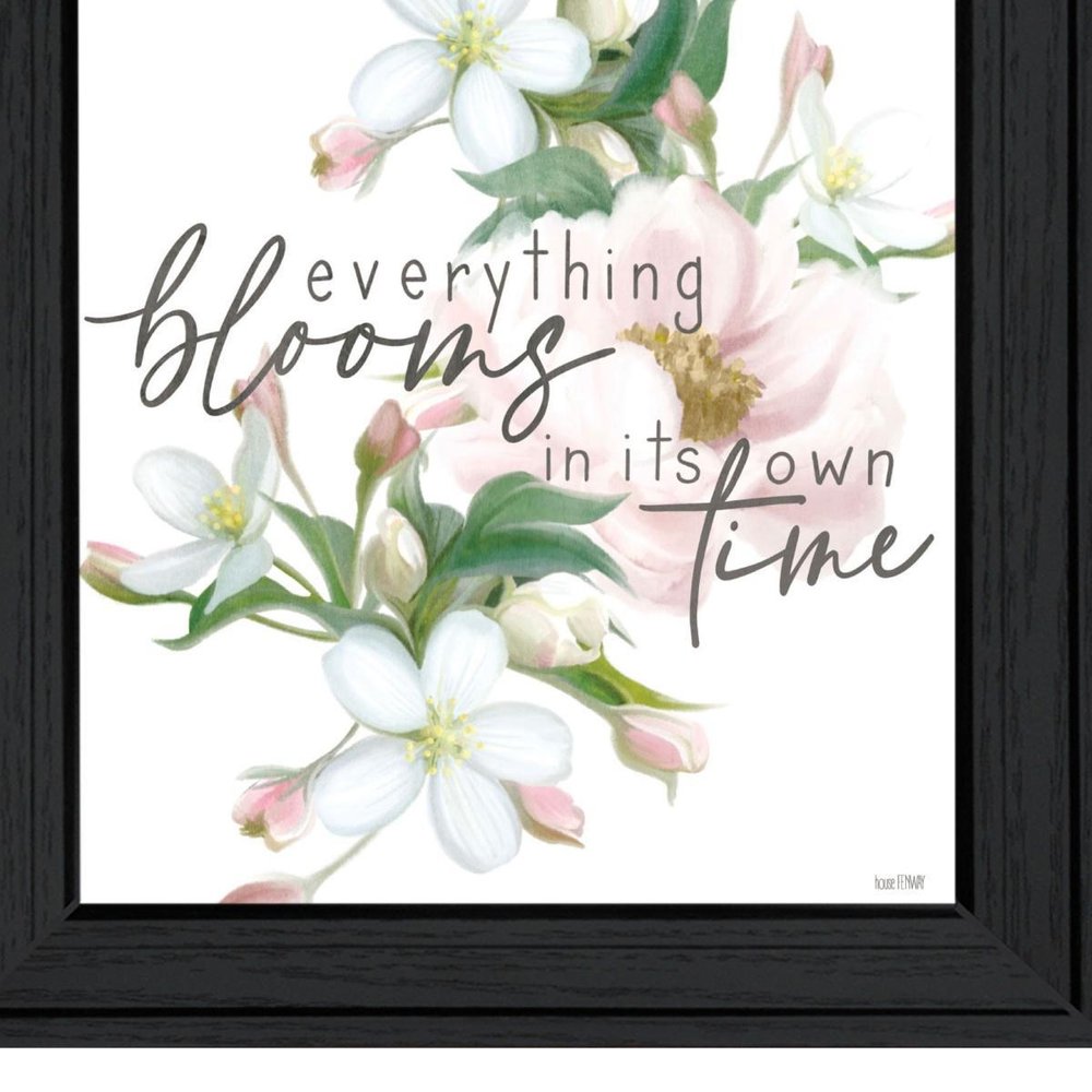 Everything Bloom Black Framed Print Wall Art