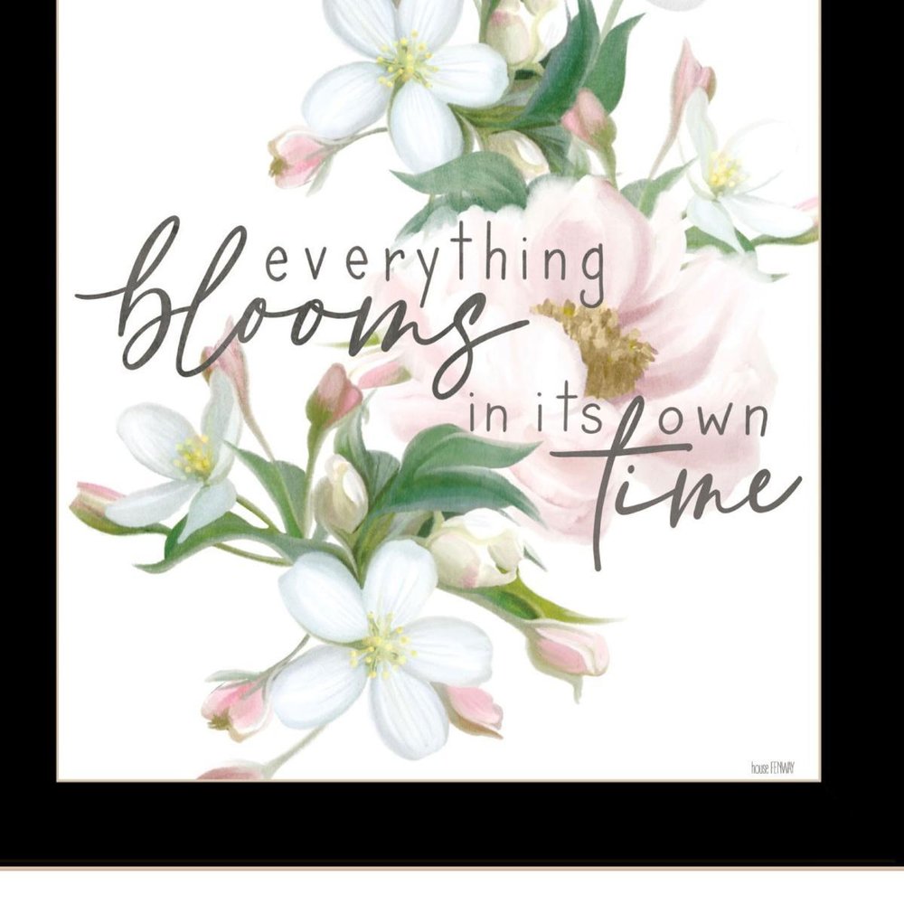 Everything Bloom Black Framed Print Wall Art