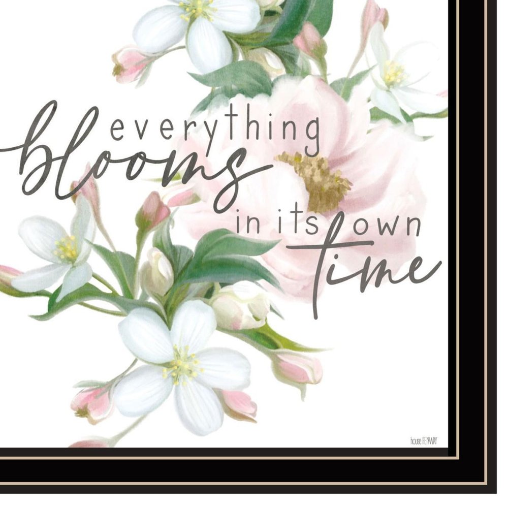 Everything Bloom Black Framed Print Wall Art
