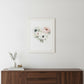 Floral Heart White Framed Print Wall Art