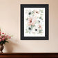 Peony Floral Block Black Framed Print Wall Art