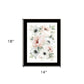 Peony Floral Block Black Framed Print Wall Art