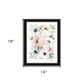 Peony Floral Block Black Framed Print Wall Art