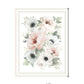 Peony Floral Block Black Framed Print Wall Art