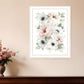 Peony Floral Block Black Framed Print Wall Art