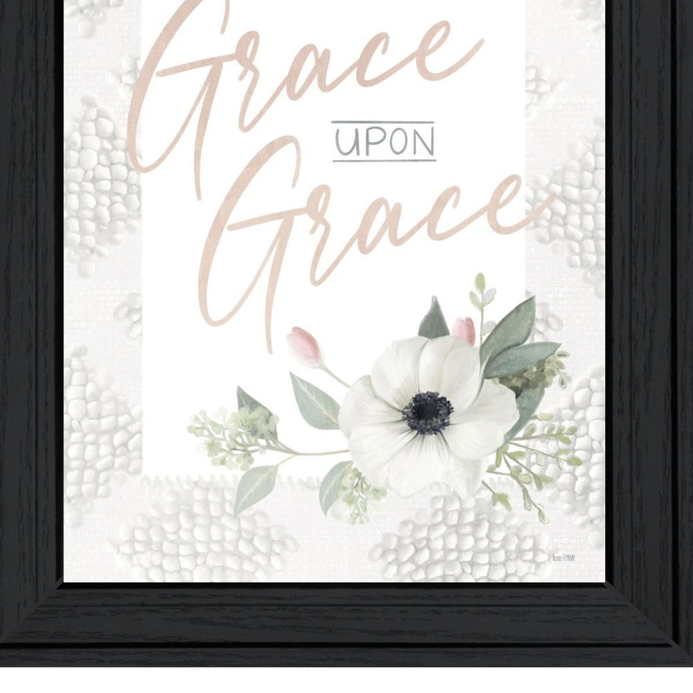 Grace Upon Grace Black Framed Print Wall Art