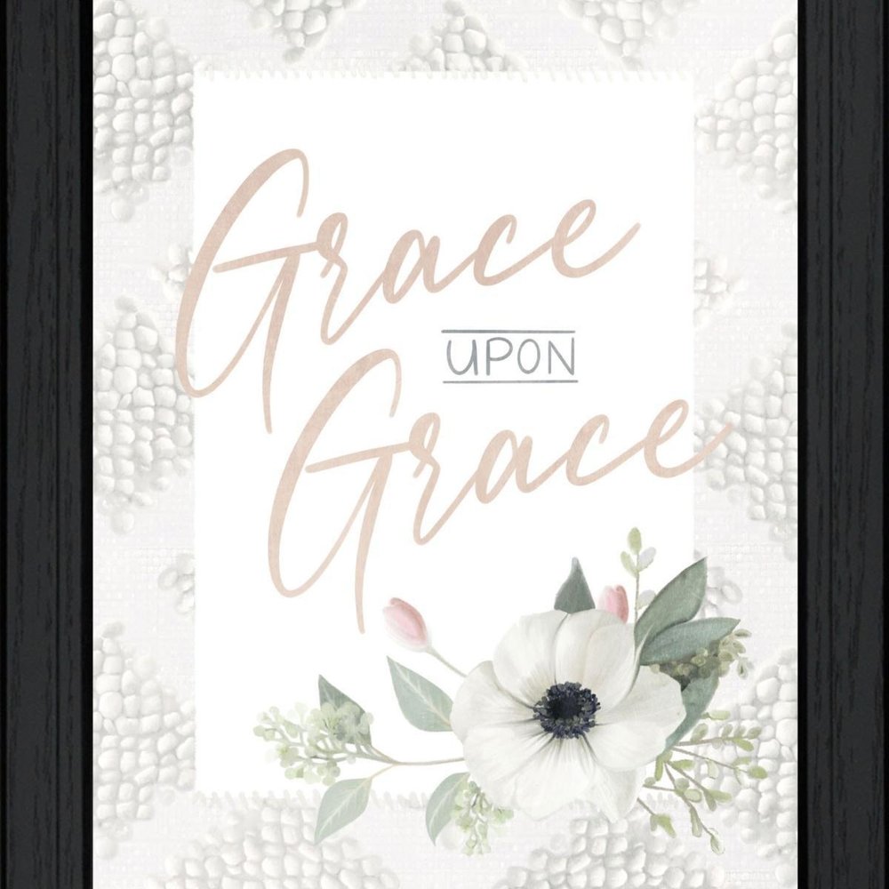 Grace Upon Grace Black Framed Print Wall Art