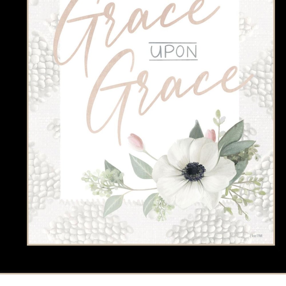 Grace Upon Grace White Framed Print Wall Art