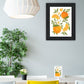 Citrus Orange Botanical Black Framed Print Wall Art