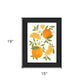 Citrus Orange Botanical Black Framed Print Wall Art