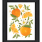 Citrus Orange Botanical Black Framed Print Wall Art