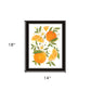 Citrus Orange Botanical Black Framed Print Wall Art