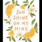 Sun Shine on My Mind Black Framed Print Wall Art