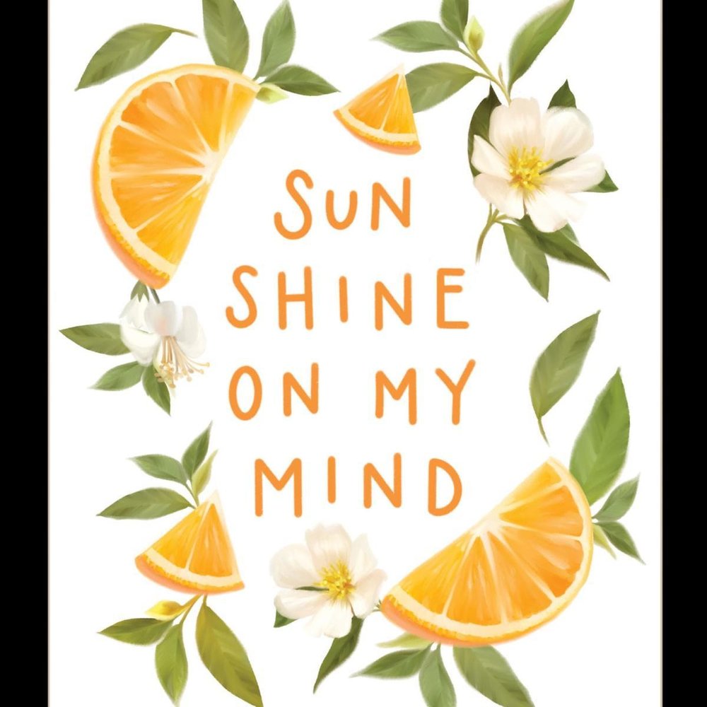 Sun Shine on My Mind Black Framed Print Wall Art