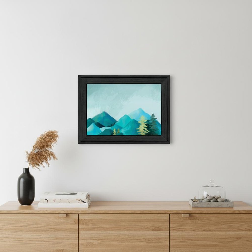 Adventure Awaits Black Framed Print Wall Art
