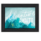 Adventure Awaits Black Framed Print Wall Art