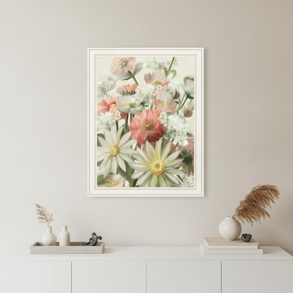 Summer Wildflowers For You Black Framed Print Wall Art